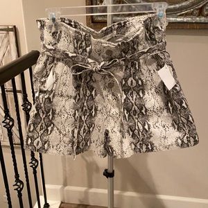 Snakeskin print shorts